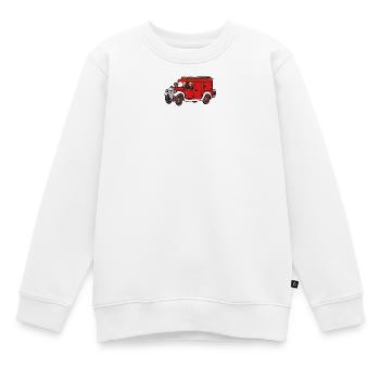 Feuerwehroldie - Kinder Premium Organic Sweatshirt - Weiß - Vorne - AI Model Kid Male (0cm)