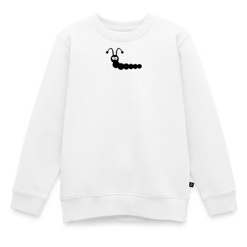 Lustiger Wurm - Kinder Premium Organic Sweatshirt - Weiß - Vorne - AI Model Kid Male (0cm)