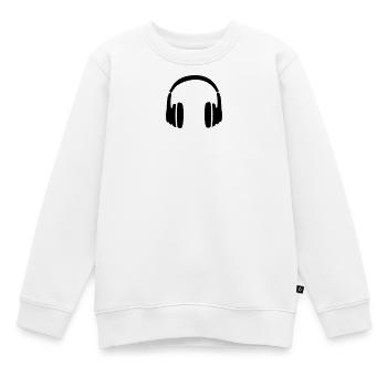 DJ Headphone - Kopfhörer - Kinder Premium Organic Sweatshirt - Weiß - Vorne - AI Model Kid Male (0cm)