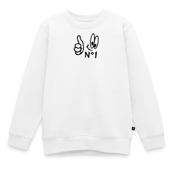 Number One, Comic - Sweat Premium enfant bio - blanc - Devant - AI Model Kid Male (0cm)