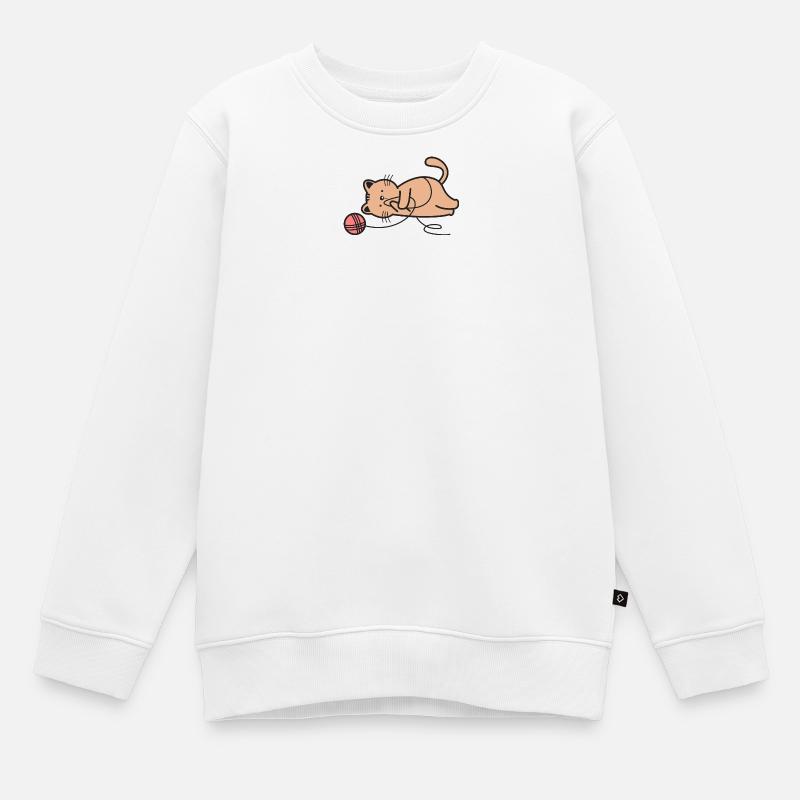 Chats Chats - Sweat Premium enfant bio - blanc