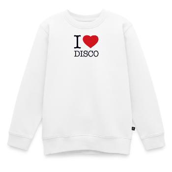 I LOVE DISCO - Kinder Premium Organic Sweatshirt - Weiß - Vorne - AI Model Kid Male (0cm)