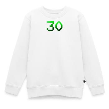 schenken, 30 Pixelig - Kinder Premium Organic Sweatshirt - Weiß - Vorne - AI Model Kid Male (0cm)