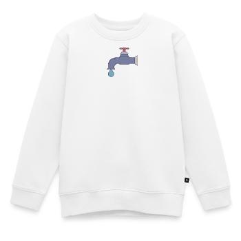 Chute du robinet de pixels - Sweat Premium enfant bio - blanc - Devant - AI Model Kid Male (0cm)