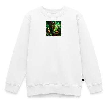 Horror jungle - Kinder Premium Organic Sweatshirt - Weiß - Vorne - AI Model Kid Male (0cm)