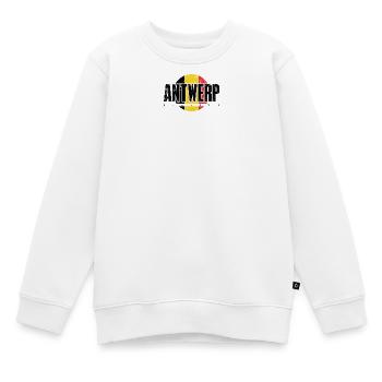We Emblem Split Gelb Rot - Kinder Premium Organic Sweatshirt - Weiß - Vorne - AI Model Kid Male (0cm)