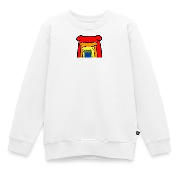 Regenbogen-Hund - Kinder Premium Organic Sweatshirt - Weiß - Vorne - AI Model Kid Male (0cm)