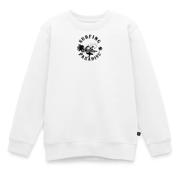 Nachtaktive Wolfssilhouette - Kinder Premium Organic Sweatshirt - Weiß - Vorne - AI Model Kid Male (0cm)