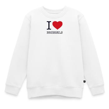 J’ADORE BRUXELLES BRÜSSEL - Sweat Premium enfant bio - blanc - Devant - AI Model Kid Male (0cm)