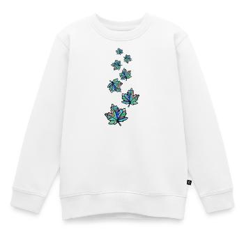 Ahorn Blätter Bunt Herbst - Kinder Premium Organic Sweatshirt - Weiß - Vorne - AI Model Kid Male (0cm)