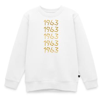 Freizeit 1963 - Kinder Premium Organic Sweatshirt - Weiß - Vorne - AI Model Kid Male (0cm)
