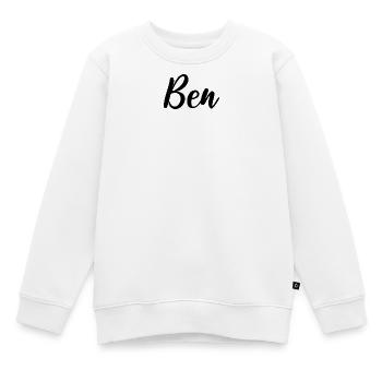 Ben - Kinder Premium Organic Sweatshirt - Weiß - Vorne - AI Model Kid Male (0cm)