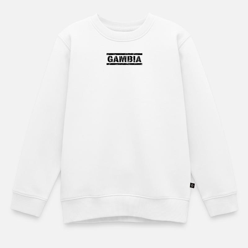 Gambia - Kinder Premium Organic Sweatshirt - Weiß