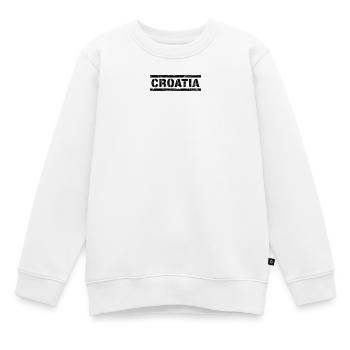 Croatia - Kinder Premium Organic Sweatshirt - Weiß - Vorne - AI Model Kid Male (0cm)