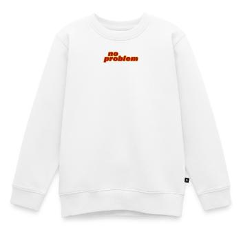 NO PROBLEM - Kinder Premium Organic Sweatshirt - Weiß - Vorne - AI Model Kid Male (0cm)