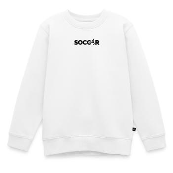 soccer Fußballer Logo Schuss Symbol Spieler icon - Kinder Premium Organic Sweatshirt - Weiß - Vorne - AI Model Kid Male (0cm)