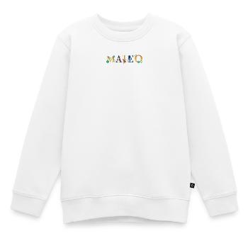 MATEO Name mit Blumen geschmückt - Kinder Premium Organic Sweatshirt - Weiß - Vorne - AI Model Kid Male (0cm)