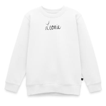 Léonie - Sweat Premium enfant bio - blanc - Devant - AI Model Kid Male (0cm)