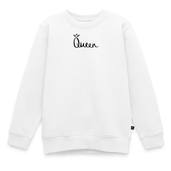 Queen - Kinder Premium Organic Sweatshirt - Weiß - Vorne - AI Model Kid Male (0cm)