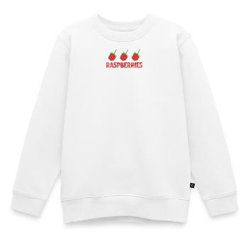 RASPBERRIES - Kinder Premium Organic Sweatshirt - Weiß - Vorne - AI Model Kid Male (0cm)
