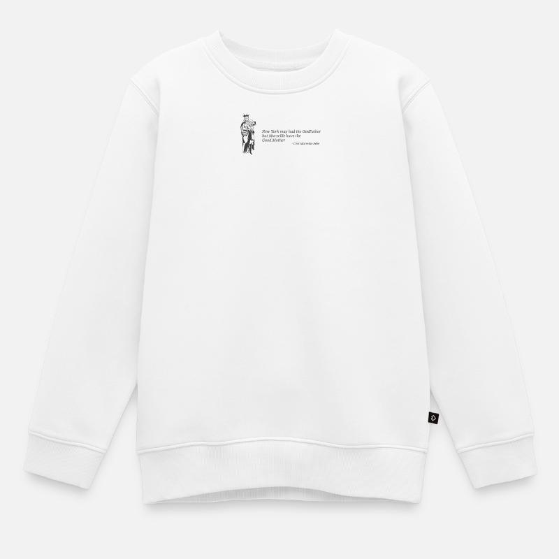 La Bonne Mère de Marseille Notre dame de la garde - Sweat Premium enfant bio - blanc