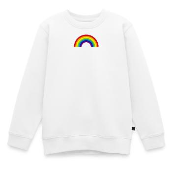 regenbogen - Kinder Premium Organic Sweatshirt - Weiß - Vorne - AI Model Kid Male (0cm)