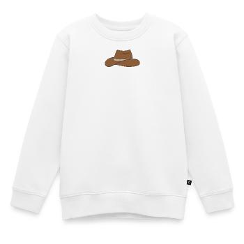 chapeau de cowboy - Sweat Premium enfant bio - blanc - Devant - AI Model Kid Male (0cm)