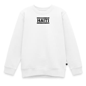 Haïti - Sweat Premium enfant bio - blanc - Devant - AI Model Kid Male (0cm)