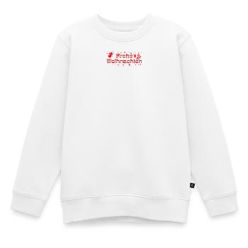 Frohe Weihnachten rot Sterne Engel Christbaum - Kinder Premium Organic Sweatshirt - Weiß - Vorne - AI Model Kid Male (0cm)