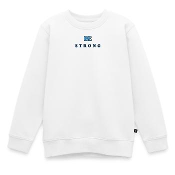 Be STRONG 6 - Sweat Premium enfant bio - blanc - Devant - AI Model Kid Male (0cm)