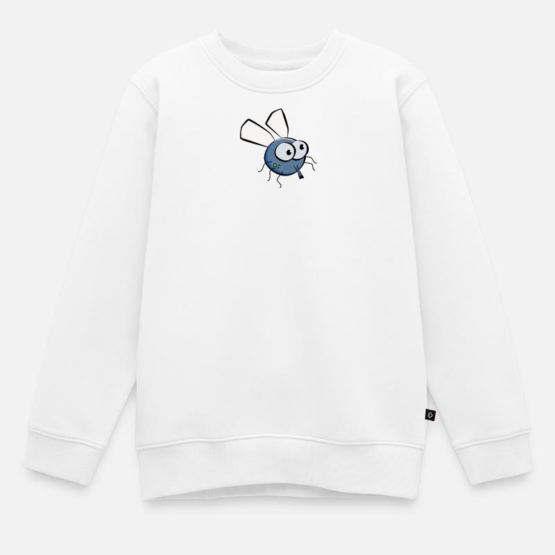 La mouche - Sweat Premium enfant bio - blanc