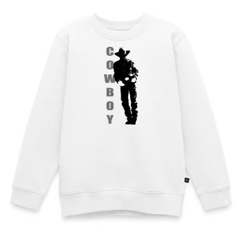 Cowboy - Sweat Premium enfant bio - blanc - Devant - AI Model Kid Male (0cm)