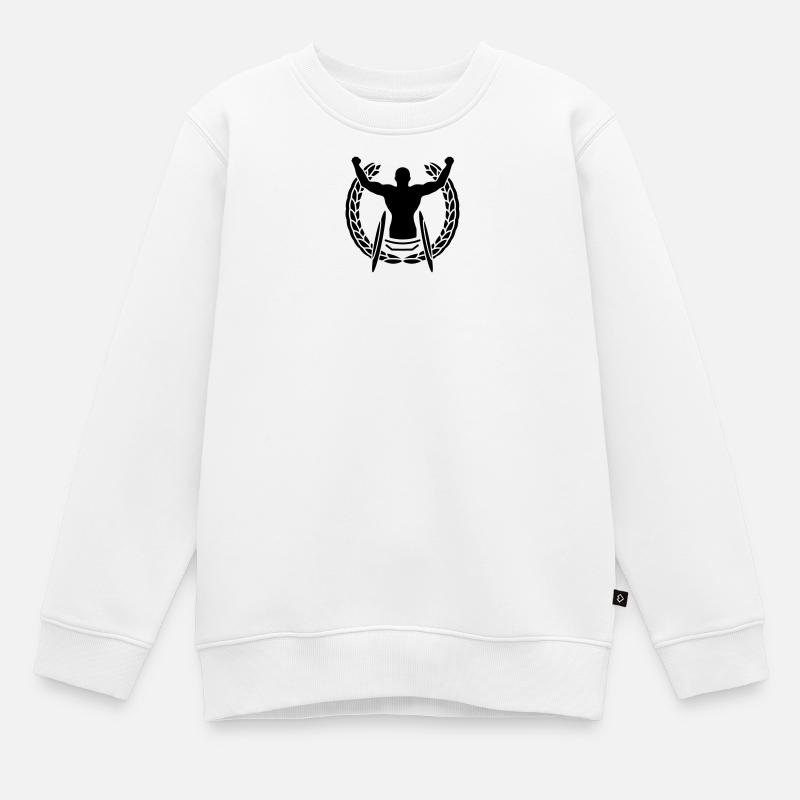 Un gagnant dans un fauteuil roulant - Sweat Premium enfant bio - blanc