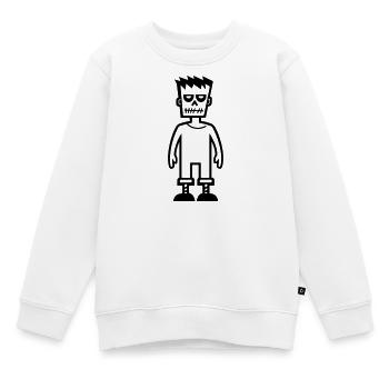 Zombie - Kinder Premium Organic Sweatshirt - Weiß - Vorne - AI Model Kid Male (0cm)