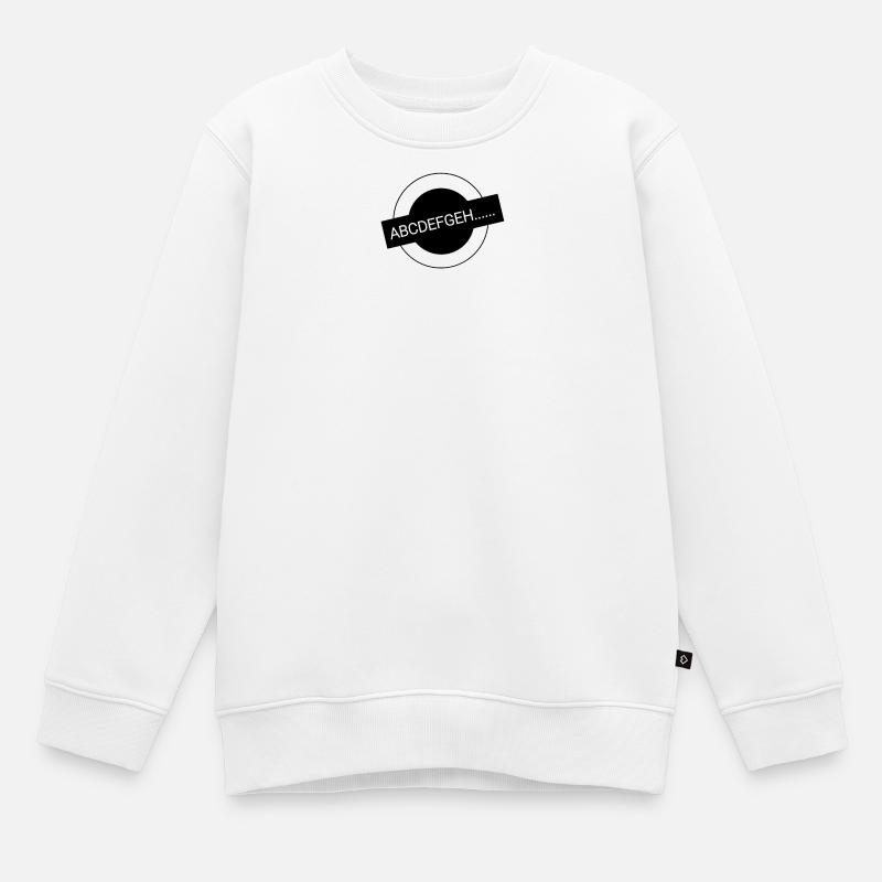 Abstract alphabet illustration on black - Kids Premium Organic Sweatshirt - white