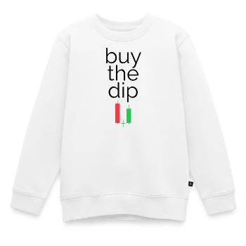 Buy the dip - For all Finance Bros - Kids Premium Organic Sweatshirt - white - Front - AI Model Kid Male (0cm)