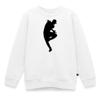 Silhouette B-Boy – Flowdance Flow - Sweat Premium enfant bio - blanc - Devant - AI Model Kid Male (0cm)