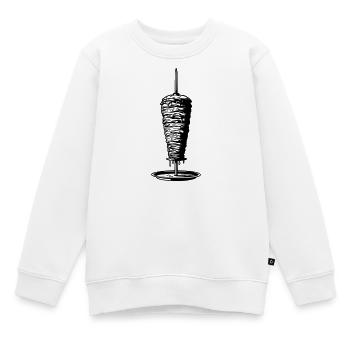 Broche kebab - Sweat Premium enfant bio - blanc - Devant - AI Model Kid Male (0cm)