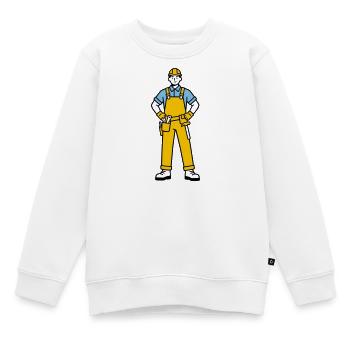 Bricoleur - Sweat Premium enfant bio - blanc - Devant - AI Model Kid Male (0cm)