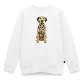 Dalmatiner Patch Art Tee - Kinder Premium Organic Sweatshirt - Weiß - Vorne - AI Model Kid Male (0cm)