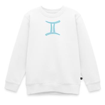 Zwillinge Sternzeichen Pastel Blau - Kinder Premium Organic Sweatshirt - Weiß - Vorne - AI Model Kid Male (0cm)