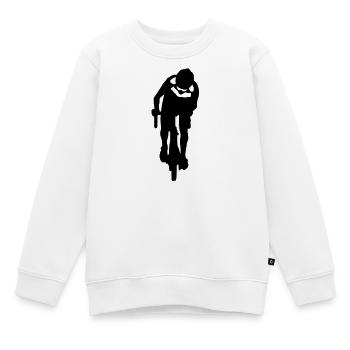 Rennrad - Kinder Premium Organic Sweatshirt - Weiß - Vorne - AI Model Kid Male (0cm)