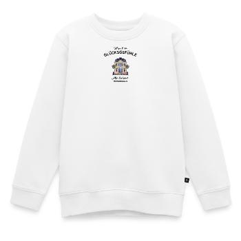 Baden- Baden,, Lichtspielhaus Alter Bahnhof, Glück - Kinder Premium Organic Sweatshirt - Weiß - Vorne - AI Model Kid Male (0cm)