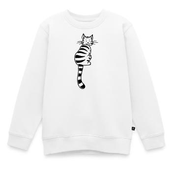 Chaton de dessin animé - Sweat Premium enfant bio - blanc - Devant - AI Model Kid Male (0cm)