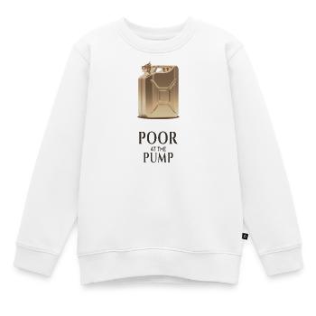 Pauvre à la pompe Déclaration drôle sur le carburant - Sweat Premium enfant bio - blanc - Devant - AI Model Kid Male (0cm)