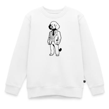 Doodle-Hund im Anzug - Kinder Premium Organic Sweatshirt - Weiß - Vorne - AI Model Kid Male (0cm)