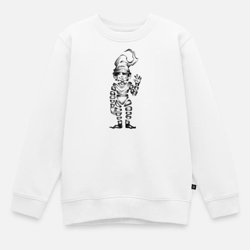 Petit invisible noir - Sweat Premium enfant bio - blanc