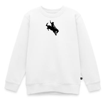 Un cowboy au rodéo - Sweat Premium enfant bio - blanc - Devant - AI Model Kid Male (0cm)