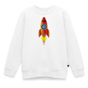 Fusée - Sweat Premium enfant bio - blanc - Devant - AI Model Kid Male (0cm)