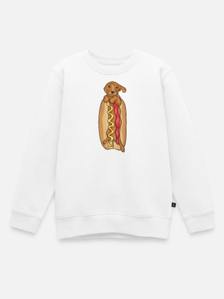 Chien de saucisse - Sweat Premium enfant bio - blanc